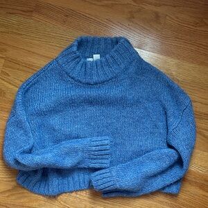 Treasure & Bond Heather Blue Turtleneck Sweater